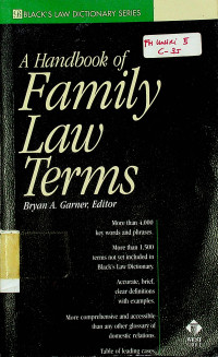 Image of A Handbook of Family Law Terms