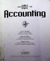 Image of Accounting, TWENTIETH EDITION