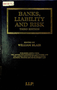 Image of BANKS, LIABILITY AND RISK, THIRD EDITION