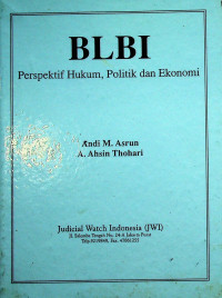 Image of BLBI: Perspektif Hukum Politik dan Ekonomi