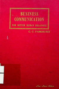 Image of BUSINESS COMMUNICATION FOR BETTER HUMAN RELATIONS