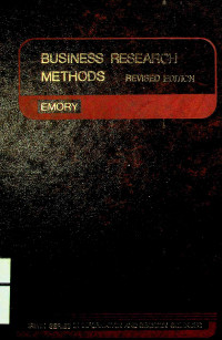 Image of BUSINESS RESEARCH METHODS, REVISED EDITION