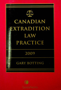 Image of CANADIAN EXTRADITION LAW PRACTICE 2009