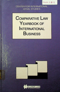 Image of COMPARATIVE LAW YEARBOOK OF INTERNATIONAL BUSINESS, Volume 24