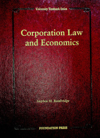 Image of Corporation Law and Economics