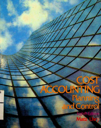 Image of COST ACCOUNTING ; Planning and Control, Eighth Edition