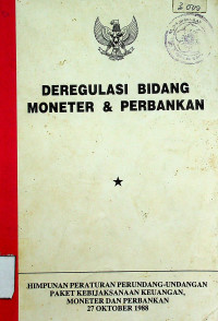 Image of DEREGULASI BIDANG MONETER & PERBANKAN