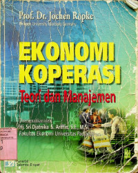 Image of EKONOMI KOPERASI; Teori dan Manajemen