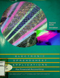 Image of ELECTRONIC SPREADSHEET APPLICATIONS for final accounting