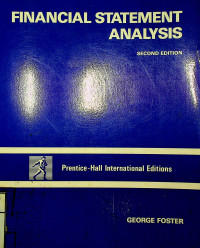 Image of FINANCIAL STATEMENT ANALYSIS, Second Edition
