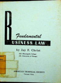 Image of Fundamental BUSINESS LAW