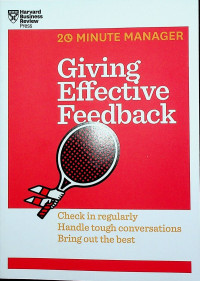 Image of Giving Effective Feedback: 20 MINUTE MANAGER