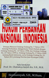 Image of HUKUM PERBANKAN NASIONAL INDONESIA, EDISI KEDUA, EDISI REVISI