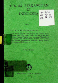 Image of HUKUM PERKAWINAN DI INDONESIA Cetakan ketujuh