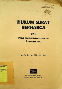 Image of HUKUM SURAT BERHARGA DAN PERKEMBANGAN DI INDONESIA