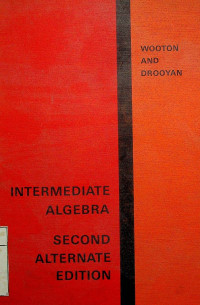 Image of INTERMEDIATE ALGEBRA, SECOND ALTERNATE EDITION