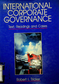 Image of INTERNATIONAL CORPORATE GOVERNANCE ; Text, Readings and Cases