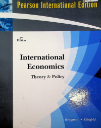 Image of International Economics: Theory & Policy, 8th Edition
