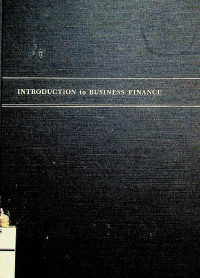 Image of INTRODUCTION to BUSINESS FINANCE