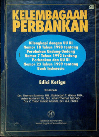Image of KELEMBAGAAN PERBANKAN, Edisi Ketiga