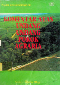 Image of KOMENTAR ATAS UNDANG UNDANG POKOK AGRARIA