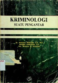 Image of KRIMINOLOGI SUATU PENGANTAR