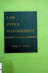 Image of LAW OFFICE MANAGEMENT, Third Edition