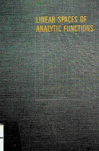 Image of LINEAR SPACE OF ANALYTIC FUNCTIONS