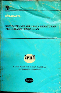 Image of LOKAKARYA SISTEM PENYEBARLUASAN PERATURAN PERUNDANG-UNDANGAN