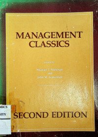 Image of MANAGEMENT CLASSICS, SECOND EDITION
