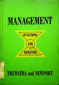 Image of MANAGEMENT FUNCTIONS AND BEHAVIOR