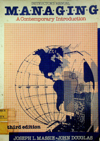 Image of MANAGING : A CONTEMPORARY INTRODUCTION, third edition