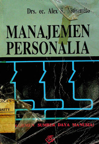 Image of MANAJEMEN PERSONALIA : MANAJEMEN SUMBER DAYA MANUSIA