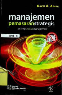 Image of manajemenpemasaranstrategis = strategicmarketmanagement, EDISI 8