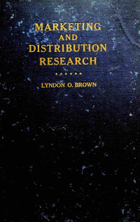 Image of MARKETING AND DISTRIBUTION RESEARCH
