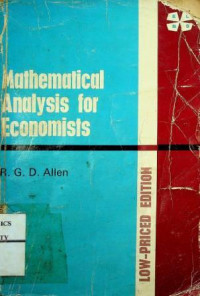 Image of Mathematical Analysis for Economists