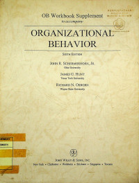 Image of ORGANIZATIONAL BEHAVIOR, SIXTH EDITION