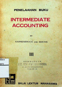Image of PENELAAHAN BUKU: INTERMEDIATE ACCOUNTING III