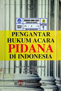 Image of PENGANTAR HUKUM ACARA PIDANA DI INDONESIA