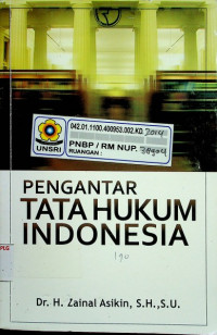 Image of PENGANTAR TATA HUKUM INDONESIA