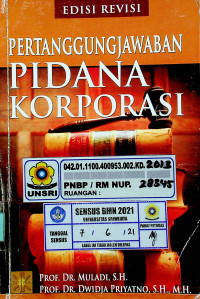 Image of PERTANGGUNGJAWABAN PIDANA KORPORASI, EDISI REVISI