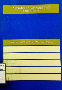 Image of PRINCIPLES OF AUDITING NINTH EDITION