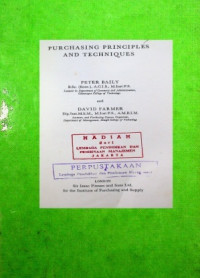Image of PURCHASING PRINCIPLES AND TECHNIQUES
