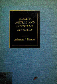 Image of QUALITY CONTROL AND INDUSTRIAL STATISTICS