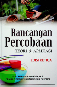 Image of Rancangan Percobaan: TEORI & APLIKASI, EDISI KETIGA