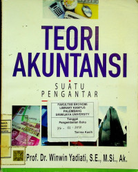 Image of TEORI AKUNTANSI; SUATU PENGANTAR