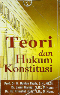 Image of Teori dan Hukum Konstitusi