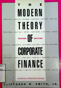Image of THE MODERN THEORY OF CORPORATE FINANCE, SECOND EDITION