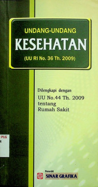 Image of UNDANG-UNDANG KESEHATAN (UU RI No.36 Th.2009)