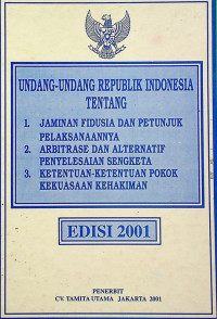 Image of UNDANG-UNDANG REPUBLIK INDONESIA, EDISI 2001